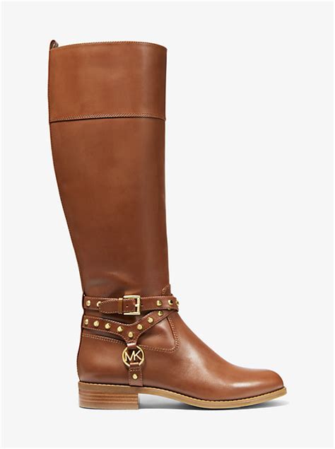 michael kors preston tall boots|Preston Studded Leather Boot .